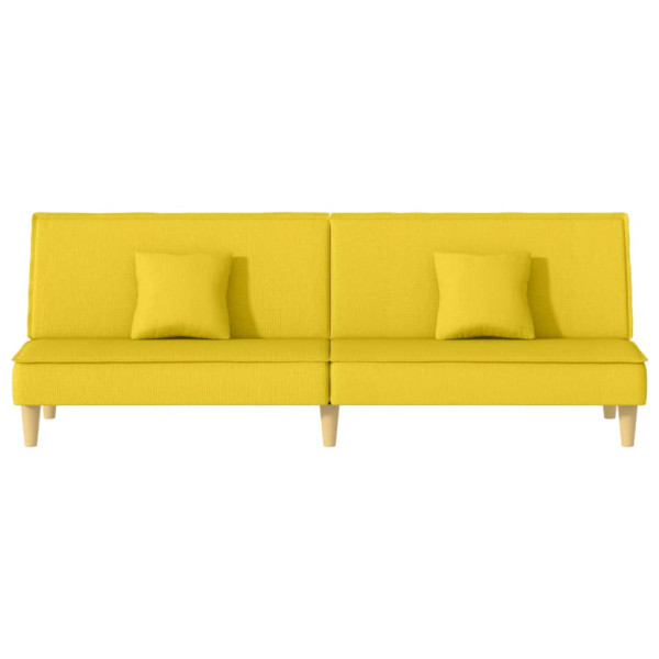 Sofá cama de tela amarillo claro M 4