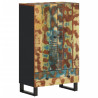 Aparador con cajón hierro y madera maciza reciclada 60x33x100cm 2