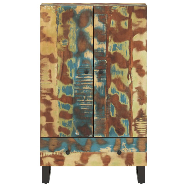 Aparador con cajón hierro y madera maciza reciclada 60x33x100cm M 3