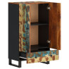 Aparador con cajón hierro y madera maciza reciclada 60x33x100cm 4