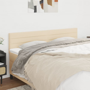 Cabeceira de cama 2 pcs tecido 90x5x78/88 cm creme H
