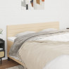 Cabeceira de cama 2 pcs tecido 90x5x78/88 cm creme 2