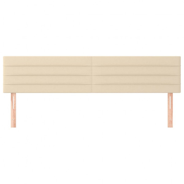 Cabeceira de cama 2 pcs tecido 90x5x78/88 cm creme M 3