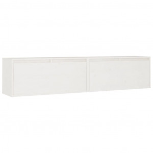 Armários de parede 2 pcs 80x30x35 cm pinho maciço branco H