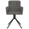 Sillas de comedor giratorias 2 unidades terciopelo gris oscuro 4