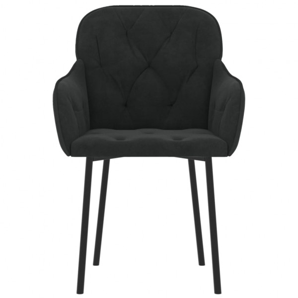 Sillas de comedor 2 unidades terciopelo negro M 4