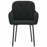 Sillas de comedor 2 unidades terciopelo negro 4