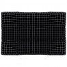 Cojín para palés tela a cuadros negro 120x80x12 cm 2