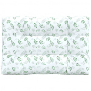 Cojín para palés tela estampado de hojas 120x80x12 cm H