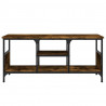 Mueble TV hierro madera contrachapada roble ahumado 100x35x45cm 5