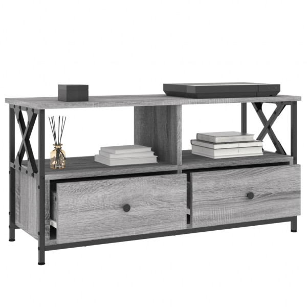 Móvel de televisão de ferro e madeira grey Sonoma 90x33x45 cm M 4
