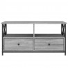 Mueble TV hierro y madera contrachapada gris Sonoma 90x33x45 cm 5