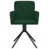 Sillas de comedor giratorias 2 unidades terciopelo verde oscuro 4