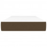 Colchón de muelles ensacados tela marrón oscuro 80x200x20 cm 3