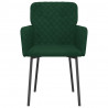 Cadeiras de jantar 2 pcs veludo verde-escuro 4