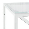 Mesa de centro 110x45x45 cm aço inoxidável e vidro 5