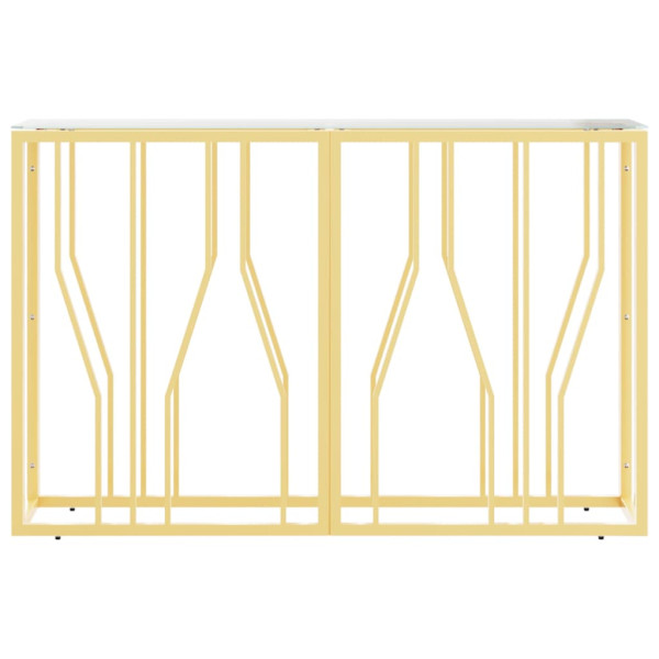 Mesa consola acero inoxidable y vidrio 110x30x70 cm M 3