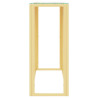 Mesa consola acero inoxidable y vidrio 110x30x70 cm 4