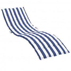 Cojín de tumbona tela Oxford a rayas azul y blanco H