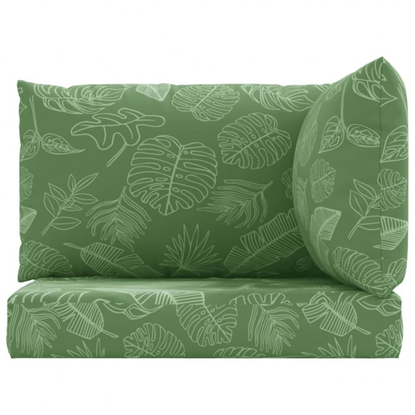 Almofadões p/ móveis paletes 3 pcs tecido oxford padrão folhas M 4