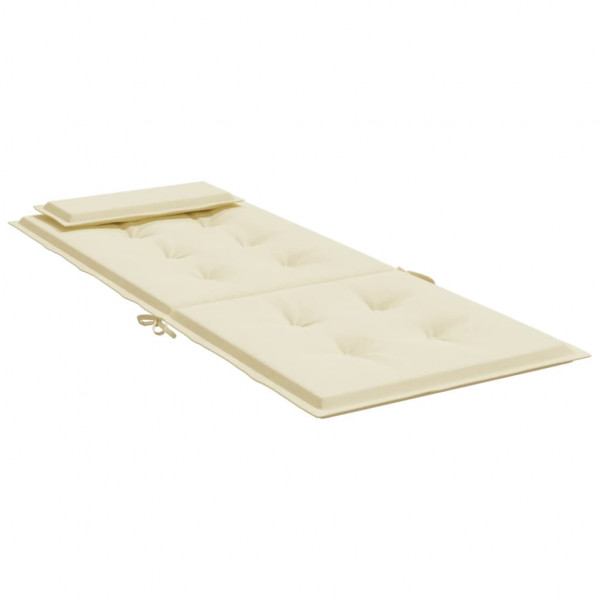 Cojines de silla respaldo alto 4 uds tela Oxford color crema M 5
