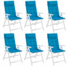 Cojines de silla con respaldo alto 6 uds tela Oxford azul claro 4