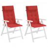 Cojines de silla con respaldo alto 2 uds tela Oxford rojo 4