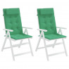 Cojines de silla con respaldo alto 2 uds tela Oxford verde 4