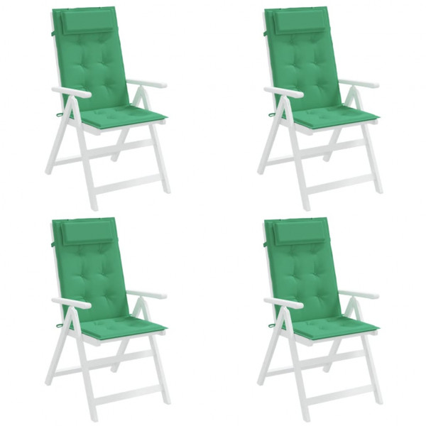 Almofadões p/ cadeira encosto alto 4 pcs tecido oxford verde M 4