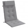 Cojines de silla con respaldo alto 4 uds tela Oxford gris 3