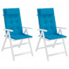 Cojines de silla con respaldo alto 2 uds tela Oxford azul claro 4