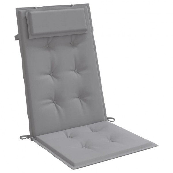Cojines de silla con respaldo alto 6 uds tela Oxford gris M 3