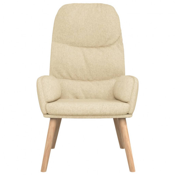 Sillón de relax de tela crema M 3