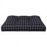 Almofada para paletes tecido xadrez preto 80x80x12 cm 5