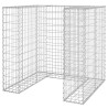 Muro gaviones para contenedor basura galvanizado 110x100x110 cm 2