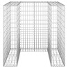Muro gaviones para contenedor basura galvanizado 110x100x110 cm 3