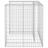 Muro gaviones para contenedor basura galvanizado 110x100x110 cm 4