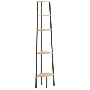 Unidade 5 prat. de canto 45.5x31.5x180 cm castanho-claro/preto H