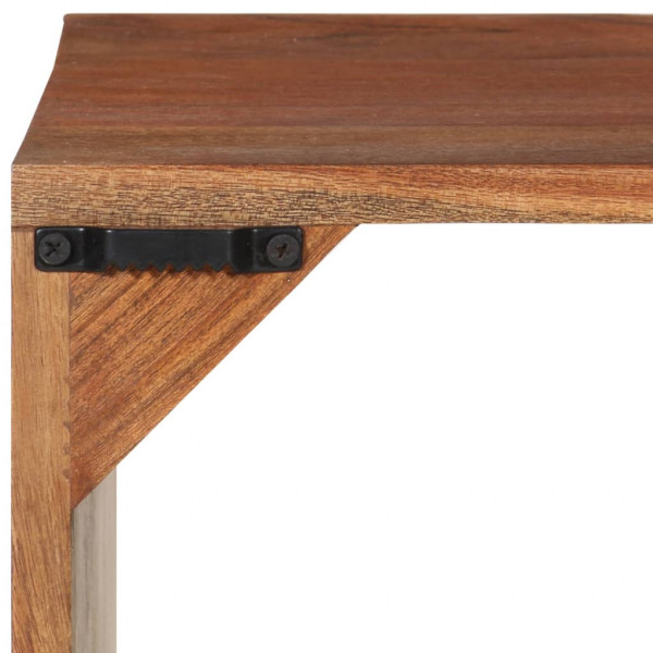 Estante de pared madera maciza de acacia 40x30x40 cm M 4