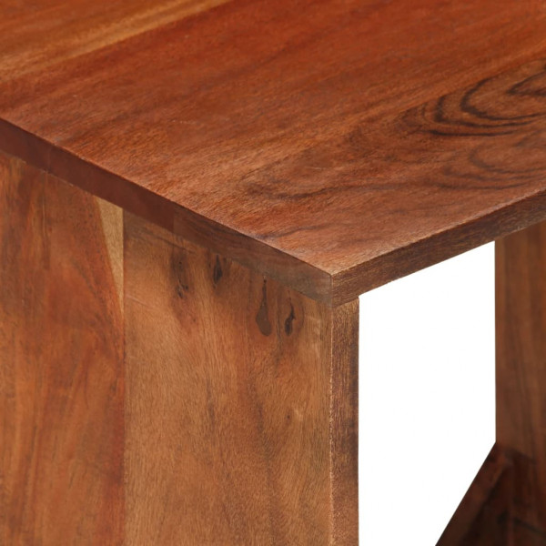 Estante de pared madera maciza de acacia 40x30x40 cm M 5