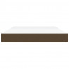 Colchón de muelles ensacados tela marrón oscuro 140x200x20 cm 3