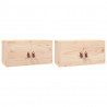 Armários de parede 2 pcs 60x30x30 cm madeira de pinho maciça 2