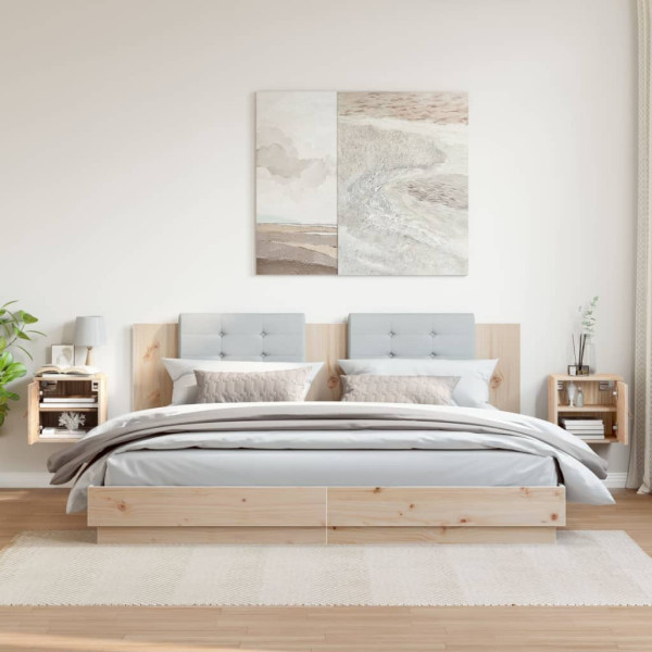 Armarios de pared 2 uds madera maciza de pino 31.5x30x30 cm M 3