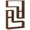 Estantes de pared 2 uds madera color roble marrón 50x15x50 cm 2