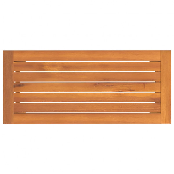 Banco de jardín madera maciza de acacia 80x35x45 cm M 5