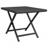 Mesa dobrável 45x35x32 cm vime PE preto 2