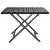 Mesa dobrável 45x35x32 cm vime PE preto 3