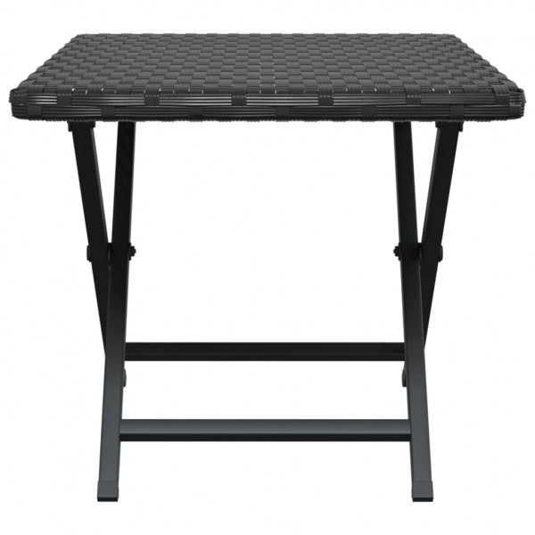 Mesa plegable ratán sintético negro 45x35x32 cm M 4