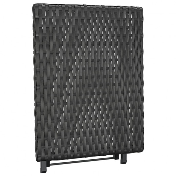 Mesa dobrável 45x35x32 cm vime PE preto M 5
