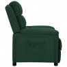Sillón reclinable de tela verde oscuro 3